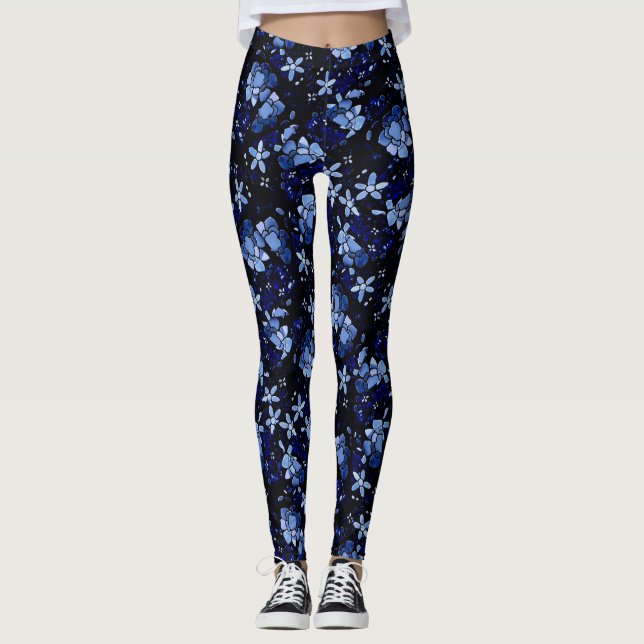 Midnight Blossom Dream Leggings (Front)