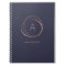Midnight Blue and Faux Rose Gold Monogram