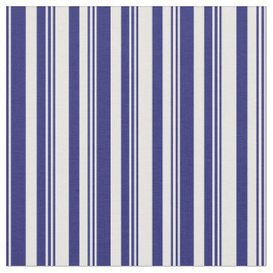 Midnight Blue and Mint Cream Coloured Pattern Fabric