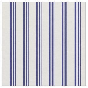Midnight Blue and Mint Cream Coloured Pattern Fabric