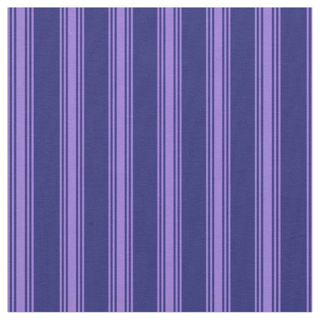 Midnight Blue and Purple Coloured Stripes Fabric (Close Up)