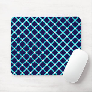 Midnight blue and Teal Pattern Mousepad