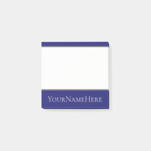 Midnight Blue Background and Light Grey Name Post-it Notes
