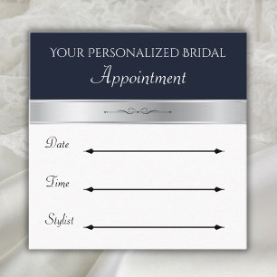 Midnight Blue Bridal Shop Appointment Cards