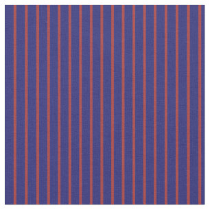 Midnight Blue & Brown Coloured Lined Pattern Fabric