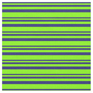 Midnight Blue & Chartreuse Lined/Striped Pattern Fabric