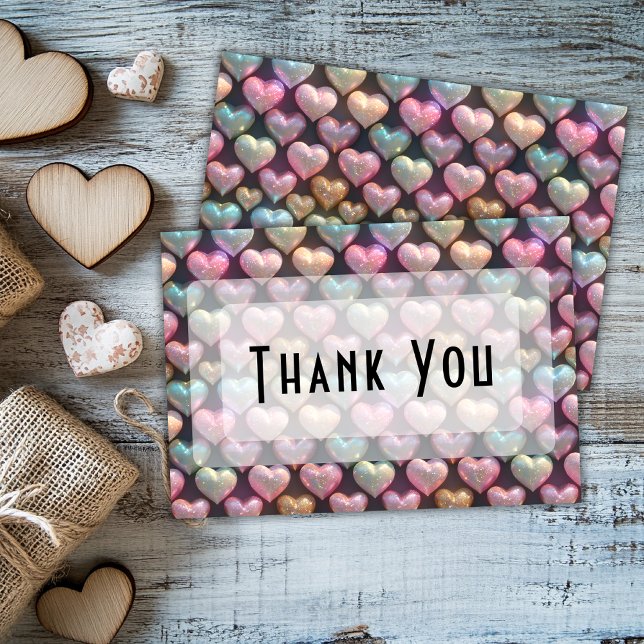 Midnight Blue Chic Colorful Hearts Card (Creator Uploaded)