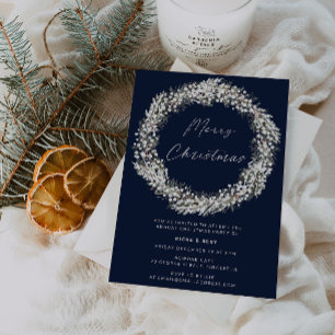 Midnight Blue Christmas Gala Invitation