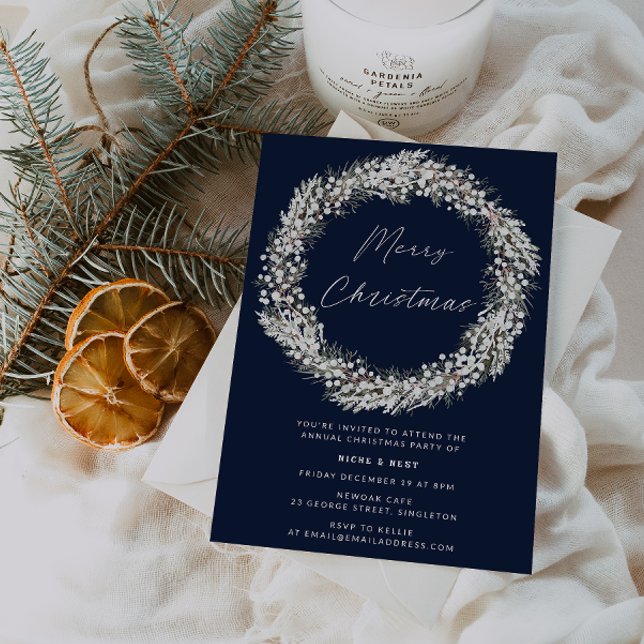 Midnight Blue Christmas Gala Invitation (Creator Uploaded)