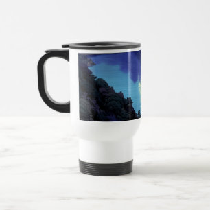 Midnight Blue Cliff Coast Travel Mug – Deep Ocean