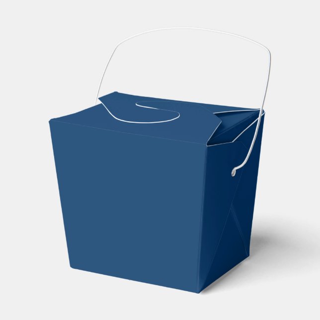 Midnight Blue Custom Takeout Favour Box (Front Side)