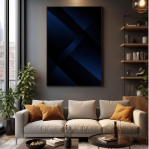 Midnight Blue Depth Canvas Print