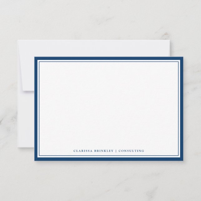 Midnight Blue Flat Note Card (Front)