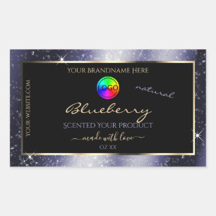 Midnight Blue Glitter Frame Product Label and Logo