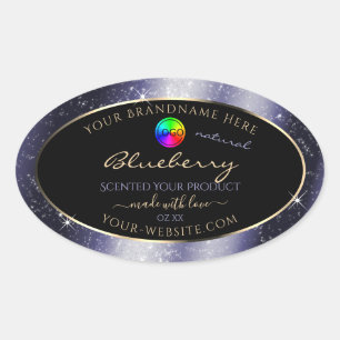 Midnight Blue Glitter Frame Product Label and Logo