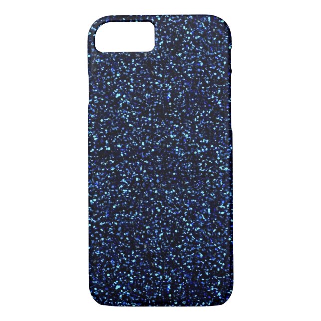 midnight blue glitter iPhone 7 case (Back)