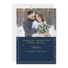 Midnight Blue Gold Christmas Snowfall 2 Photo