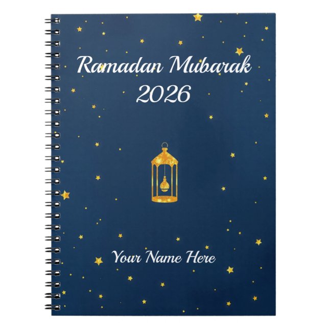 Midnight Blue Gold Dust Notebook (Front)