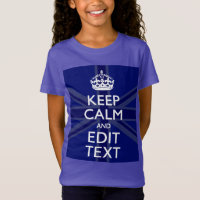 Midnight Blue Keep Calm and Your Text Union Jack