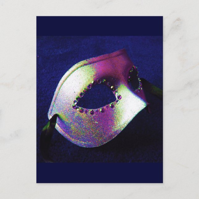 Midnight Blue Masquerade Postcard (Front)