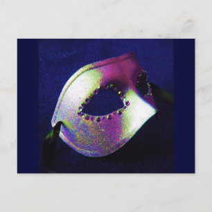 Midnight Blue Masquerade Postcard