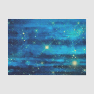 Midnight blue night sky stars tissue paper