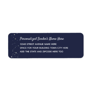 Midnight Blue Personalised Address