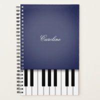 Midnight Blue Piano Keyboard Personalised Music