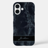 Midnight Blue Polished Marble Stone with Name