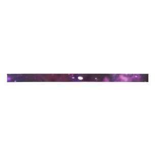 Midnight Blue Purple Galaxy Satin Ribbon