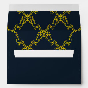 Midnight Blue Royal Islamic Muslim Wedding Envelope