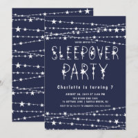 Midnight Blue Sleepover Birthday Party