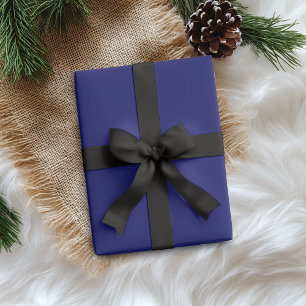 Midnight Blue Solid Colour   Classic   Elegant Wrapping Paper