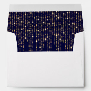 Midnight Blue Sparkle Lights Envelope