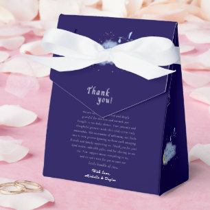 Midnight Blue Starlit Baby Boy Bliss Stork Favour Box