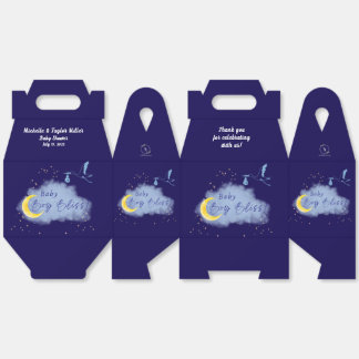 Midnight Blue Starlit Baby Boy Bliss Stork Favour Box