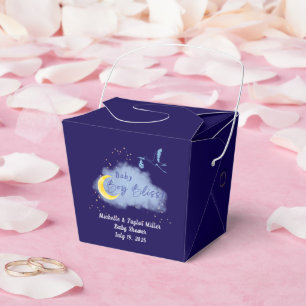 Midnight Blue Starlit Baby Boy Bliss Stork Favour Box