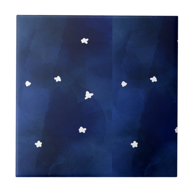 Midnight Blue starry sky Tile (Front)
