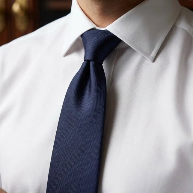 Midnight Blue Textured Solid  Tie (Creator Uploaded)