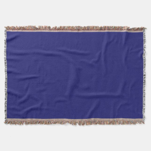 Midnight Blue Throw Blanket (Front)