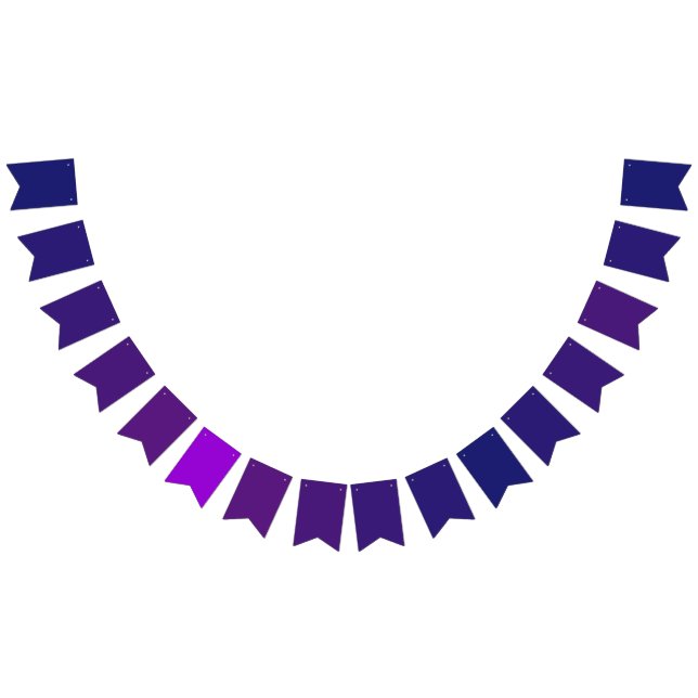 Midnight Blue to Deep Violet Gradient Theme  Bunting (All)