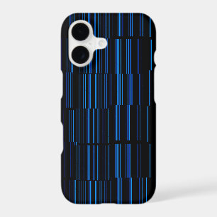 Midnight Blue Unique Modern Stripe Pattern Cool