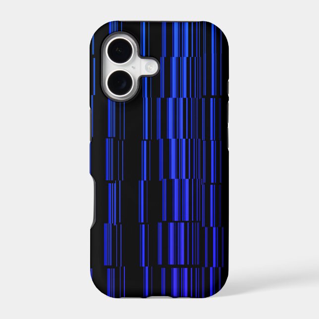Midnight Blue Unique Modern Stripe Pattern Cool (Back)