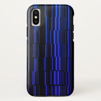 Midnight Blue Unique Modern Stripe Pattern Cool