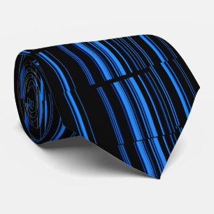 Midnight Blue Unique Modern Stripe Pattern Cool Tie