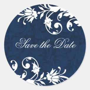 Midnight Blue Wedding Stickers