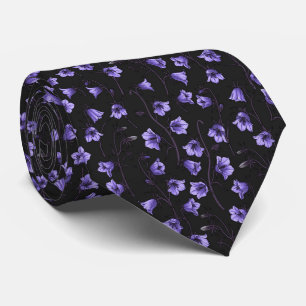 Midnight Bluebells, Harebells, Bellflowers Tie