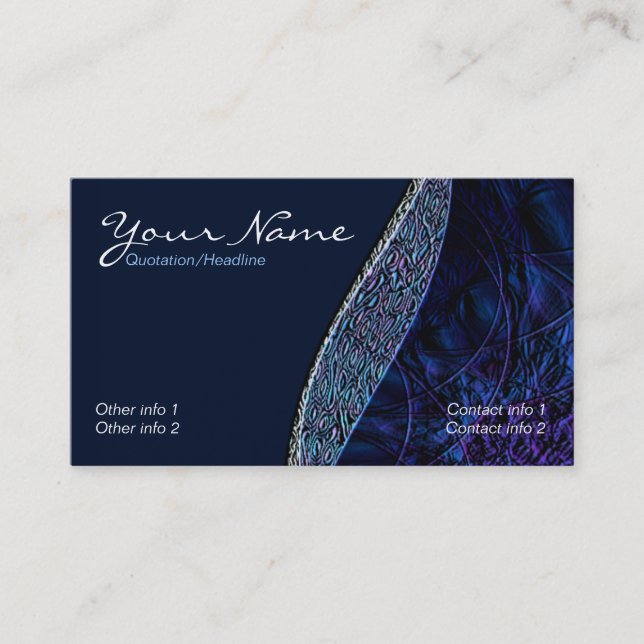 Midnight Bluez Business Card (Front)