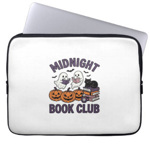 Midnight Book Club Halloween Reading Design_1 Laptop Sleeve