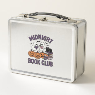 Midnight Book Club Halloween Reading Design_1 Metal Lunch Box